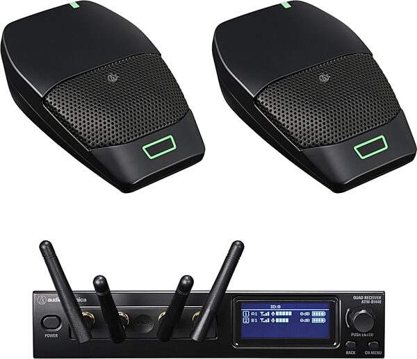 open zoom image for Audio-Technica ATW-1426 System 20 PRO Dual Boundary Microphone Wireless System, New, Action Position Back