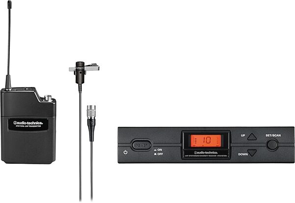 open zoom image for Audio-Technica ATW-2129c 2000 Series Wireless Lavalier Microphone System, Band I (487.125 - 506.500 MHz), Action Position Back