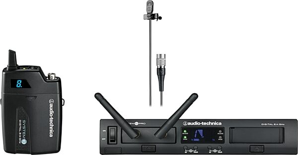 open zoom image for Audio-Technica ATW-1301/L System 10 PRO Digital Wireless Bodypack Lavalier System (2.4 GHz), Open Box (Very Good), Action Position Back