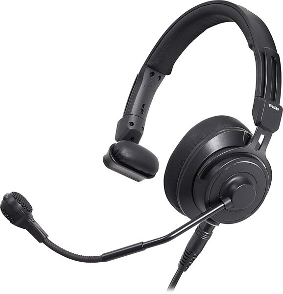 open zoom image for Audio-Technica BPHS2Sa Single-Ear Broadcast Headset (with Dynamic Mic, 3-pin XLR-M Mic Cable and 1/4" Headphone Cable), With 4-Pin XLR-F, Action Position Back