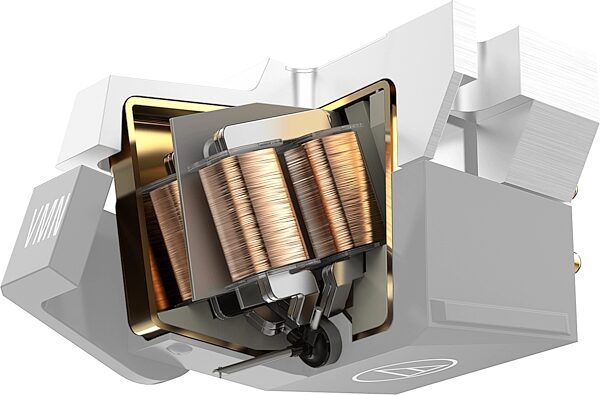 open zoom image for Audio-Technica VM750SH Shibata Nude Stereo Turntable Cartridge, Open Box (Very Good), Action Position Back