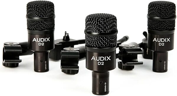open zoom image for Audix D2 Dynamic Hypercardioid Instrument Microphone, 3-Pack, with 3 Audix D-Vice Clips, Main