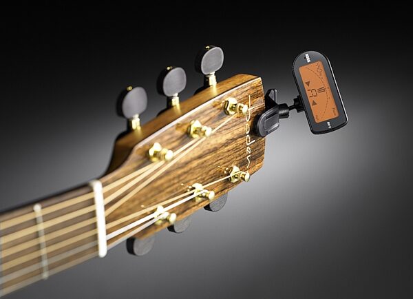 open zoom image for Korg AW2G Clip-On Guitar Tuner, In Use - Guitar 1