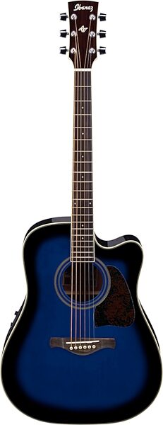 open zoom image for Ibanez AW70ECE Artwood Acoustic-Electric Guitar, Transparent Blue Sunburst