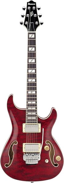 open zoom image for Ibanez AWD83T Artcore Semi-Hollowbody Electric Guitar with Tremolo, Transparent Red