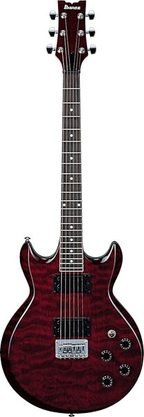 open zoom image for Ibanez AX220 Electric Guitar with Quilted Top, Blueberry Transparent