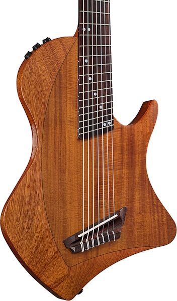 open zoom image for Cordoba Abasi Stage 7 Classical Acoustic-Electric Guitar (with Gig Bag), Acacia, Action Position Back