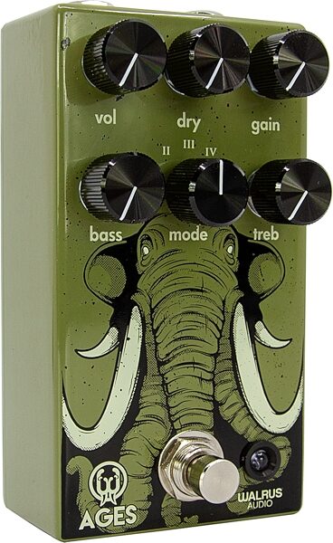 open zoom image for Walrus Audio Ages Five-State Overdrive Pedal, Green, Action Position Side