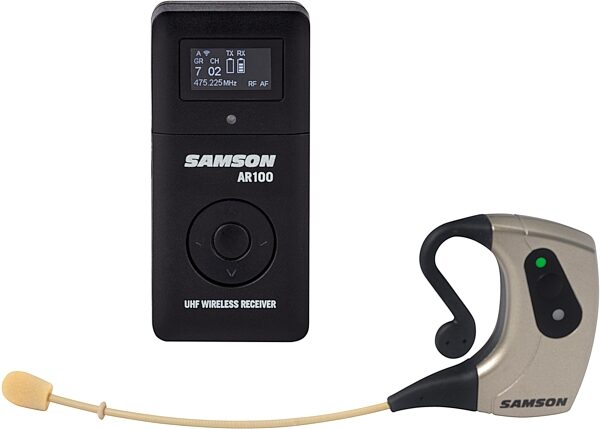 open zoom image for Samson AirLine Micro Pro Rechargeable Wireless Earset Microphone System, Band K (477.525 - 492.425 MHz), Open Box (Like New), Main