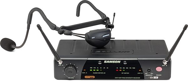 open zoom image for Samson AirLine 77 AH7 Fitness Headset Wireless Microphone System, Band K1 (489.050 MHz) , Action Position Front