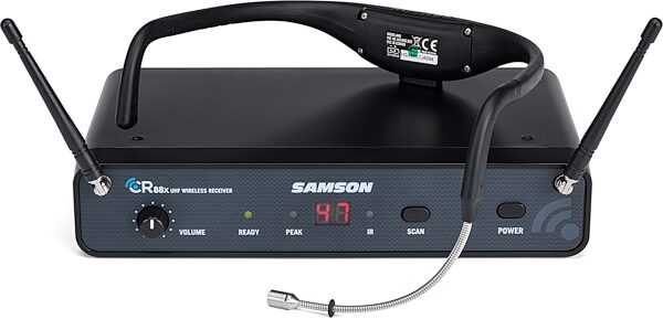open zoom image for Samson AirLine 88x AH8 Wireless Fitness Headset Microphone System, Band D, Open Box (Very Good), Action Position Front