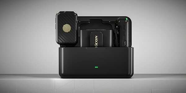 open zoom image for iCON AirMic Pro Dual-Channel Wireless Microphone System, Black, In Use