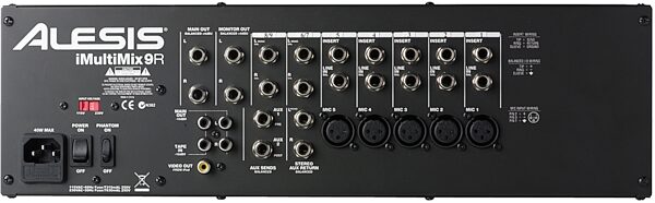 open zoom image for Alesis iMultiMix 9R Rackmount Mixer with iPod Dock, Back