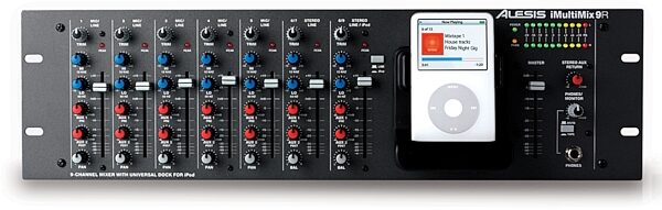 open zoom image for Alesis iMultiMix 9R Rackmount Mixer with iPod Dock, Front