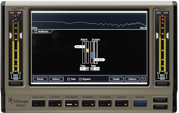 open zoom image for iZotope Alloy Mixing Channel Software (Mac and Windows), Transient