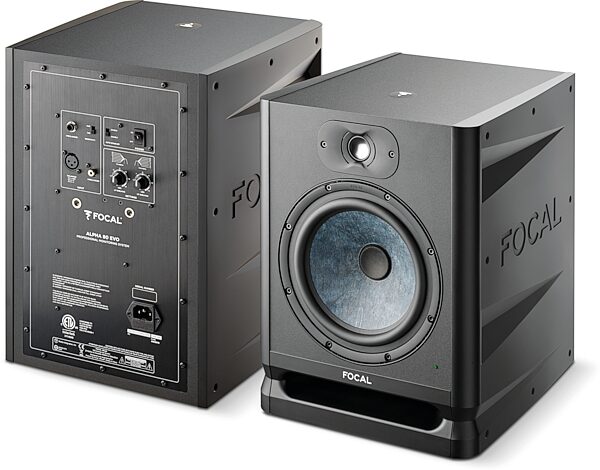 open zoom image for Focal Alpha 80 EVO Powered Studio Monitor, Single Speaker, Black, Action Position Back