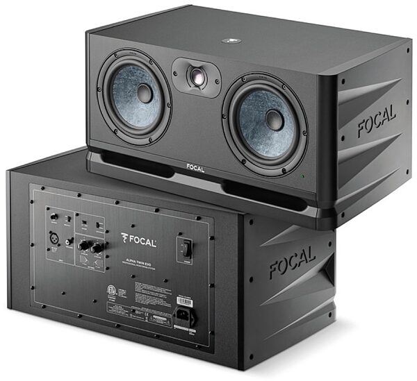 open zoom image for Focal Alpha Twin EVO Powered Studio Monitor, Black, Dual 6.5 inch, view