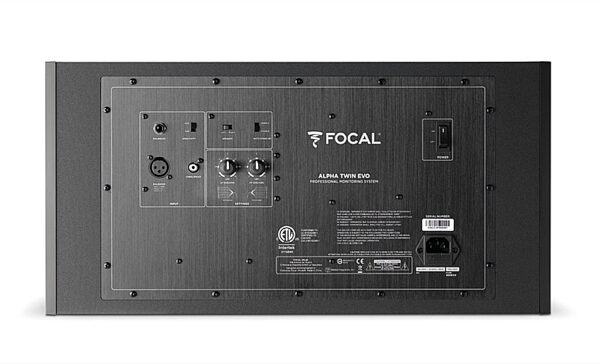 open zoom image for Focal Alpha Twin EVO Powered Studio Monitor, Black, Dual 6.5 inch, Rear
