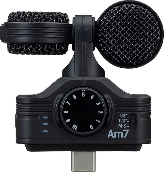 open zoom image for Zoom AM-7 Mid-Side Stereo Condenser USB-C Microphone, New, Action Position Back