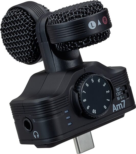 open zoom image for Zoom AM-7 Mid-Side Stereo Condenser USB-C Microphone, New, Action Position Back