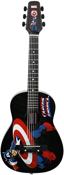 open zoom image for Peavey Marvel Captain America Half Size Acoustic Guitar, Main