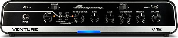 open zoom image for Ampeg Venture V12 Bass Guitar Amplifier Head (1200 Watts), New, Action Position Back