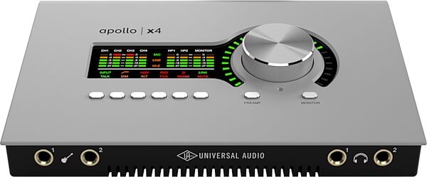 open zoom image for Universal Audio Apollo x4 Gen 2 Thunderbolt Audio Interface, Essentials+ Edition, New, Action Position Back