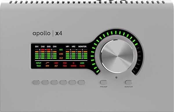 open zoom image for Universal Audio Apollo x4 Gen 2 Thunderbolt Audio Interface, Studio+ Edition, New, Action Position Back