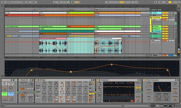 open zoom image for Ableton Live 9 Music Production Software, Arrangement Screenshot