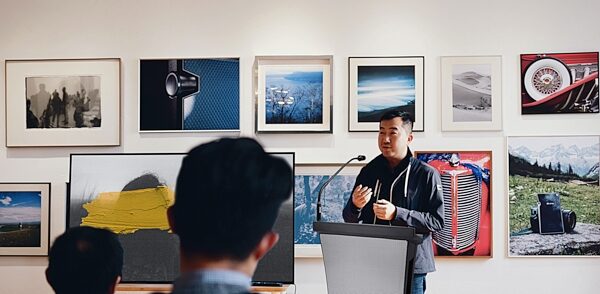 open zoom image for Alto Professional Presenter PA Portable Podium System with Rechargeable Battery, In Use