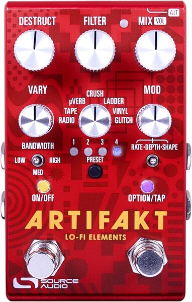 open zoom image for Source Audio Artifakt Lo-Fi Elements Pedal, New, Action Position Back