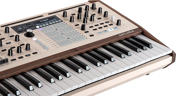 open zoom image for Arturia PolyBrute 12 Multidimensional Polyphonic Analog Synthesizer Keyboard, White, Open Box (Like New), Action Position Back