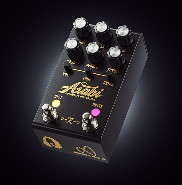 open zoom image for Jackson Audio Mateus Asato Signature Asabi Overdrive Distortion Pedal, New, Main Control Panel
