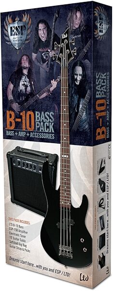 open zoom image for ESP LTD B10 Electric Bass Package, Black