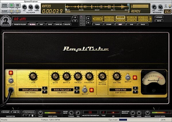 open zoom image for IK Multimedia AmpliTube Jimi Hendrix Amplifier and FX Modeling Software (Mac and Windows), Screenshot - Main