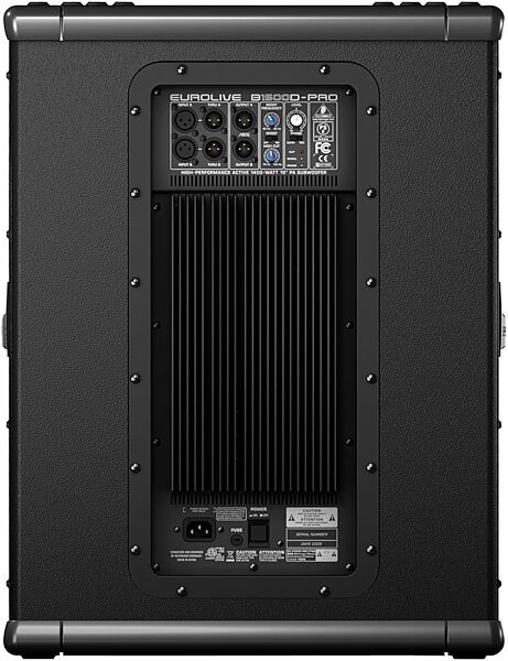 open zoom image for Behringer B1500D PRO Eurolive Active Subwoofer (1400 Watts, 1x15"), Rear