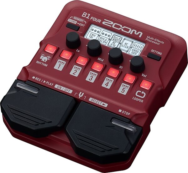 open zoom image for Zoom B1 FOUR Multi-Effects Bass Guitar Pedal, Open Box (Like New), Action Position Side