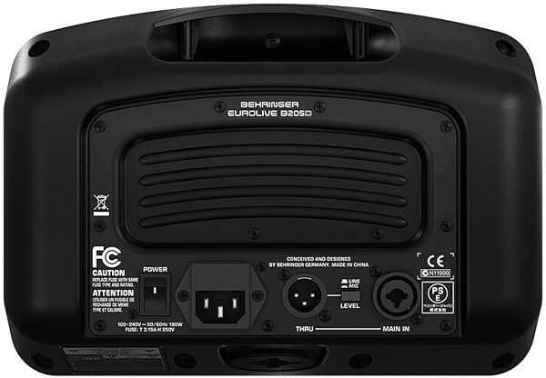 open zoom image for Behringer B205D Eurolive Powered PA System (150 Watts), Rear
