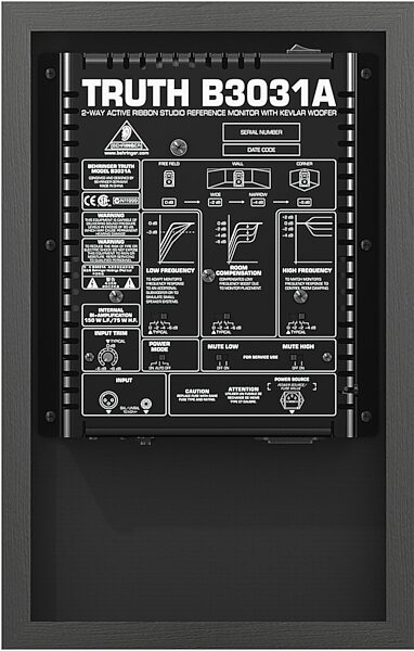 open zoom image for Behringer B3031A 2-Way Active Studio Monitors, Rear