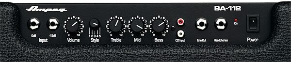 open zoom image for Ampeg BA-112 Tilt Back Bass Combo Amplifier (50 Watts, 1x12"), Panel