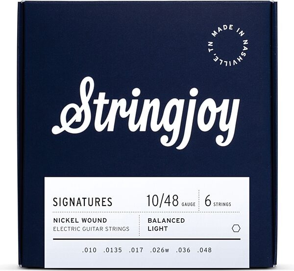 open zoom image for Stringjoy SJ-BAL Signatures Balanced Nickel Wound Electric Guitar Strings, 10-48, Action Position Back