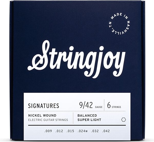open zoom image for Stringjoy SJ-BAL Signatures Balanced Nickel Wound Electric Guitar Strings, 9-42, Action Position Back