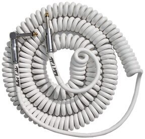 open zoom image for Core One Bullet Coil Cable with 1 Angled and 1 Straight Plug, White