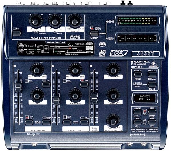 open zoom image for Behringer BCA2000 USB Audio/MIDI Interface, Top