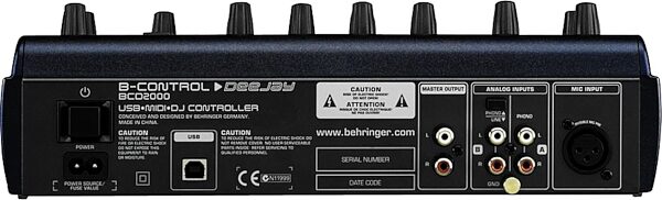 open zoom image for Behringer BCD2000 B-Control Deejay DJ/Audio Interface, Rear