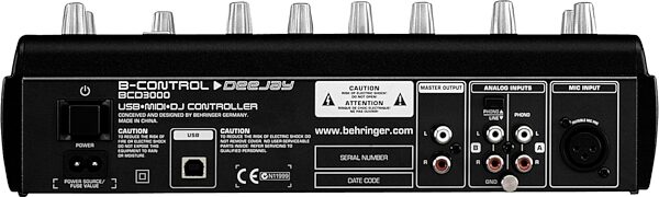 open zoom image for Behringer BCD3000 B-Control DJ Mixer, Rear