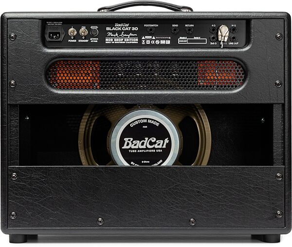 open zoom image for Bad Cat Mark Sampson Modified Black Cat Guitar Combo Amplifier (30 Watts, 1x12"), New, Action Position Back