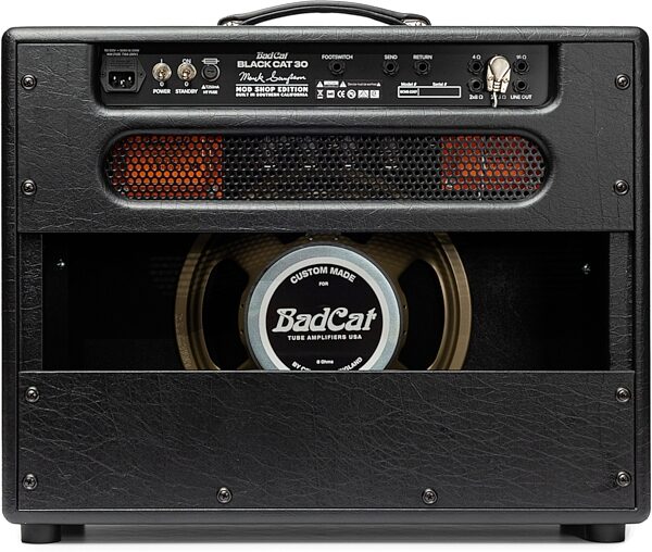 open zoom image for Bad Cat Mark Sampson Modified Black Cat Guitar Combo Amplifier (30 Watts, 1x12"), New, Action Position Back