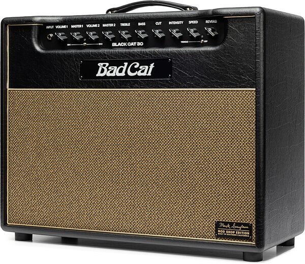 open zoom image for Bad Cat Mark Sampson Modified Black Cat Guitar Combo Amplifier (30 Watts, 1x12"), New, Action Position Back