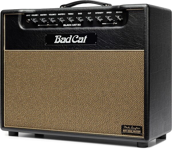 open zoom image for Bad Cat Mark Sampson Modified Black Cat Guitar Combo Amplifier (30 Watts, 1x12"), New, Action Position Back